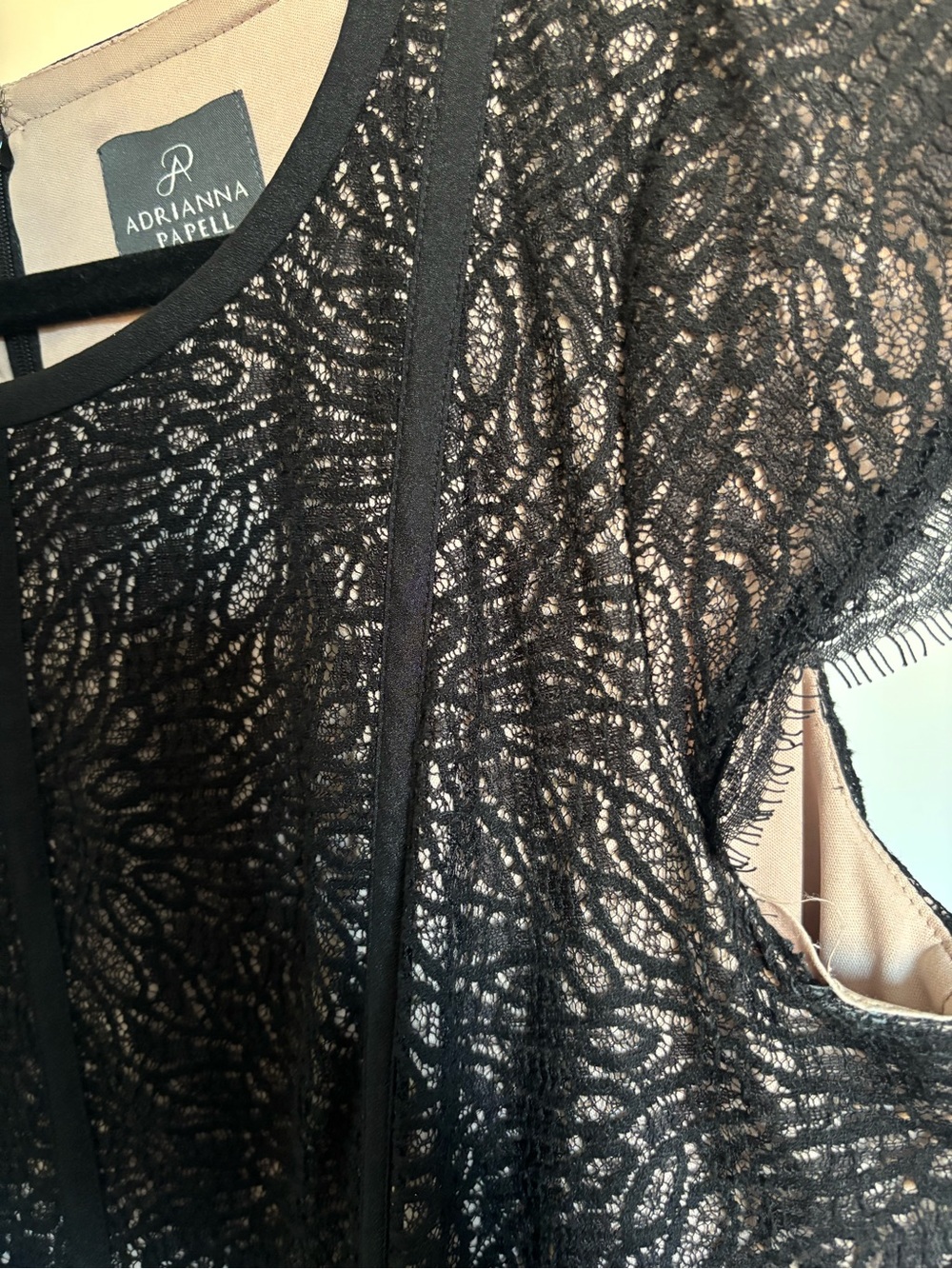 Adrianna Papell Black Lace Midi Dress - Picture 5 of 8